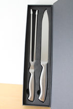 NEW Stainless Steel Meat Carving Knife & Fork Set