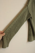 American Eagle Sage Green Oversize Knit Sweater | XS