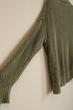 American Eagle Sage Green Oversize Knit Sweater | XS