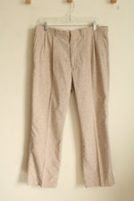 Arnold Palmer Light Tan Pleated Dress Pants | 36x30