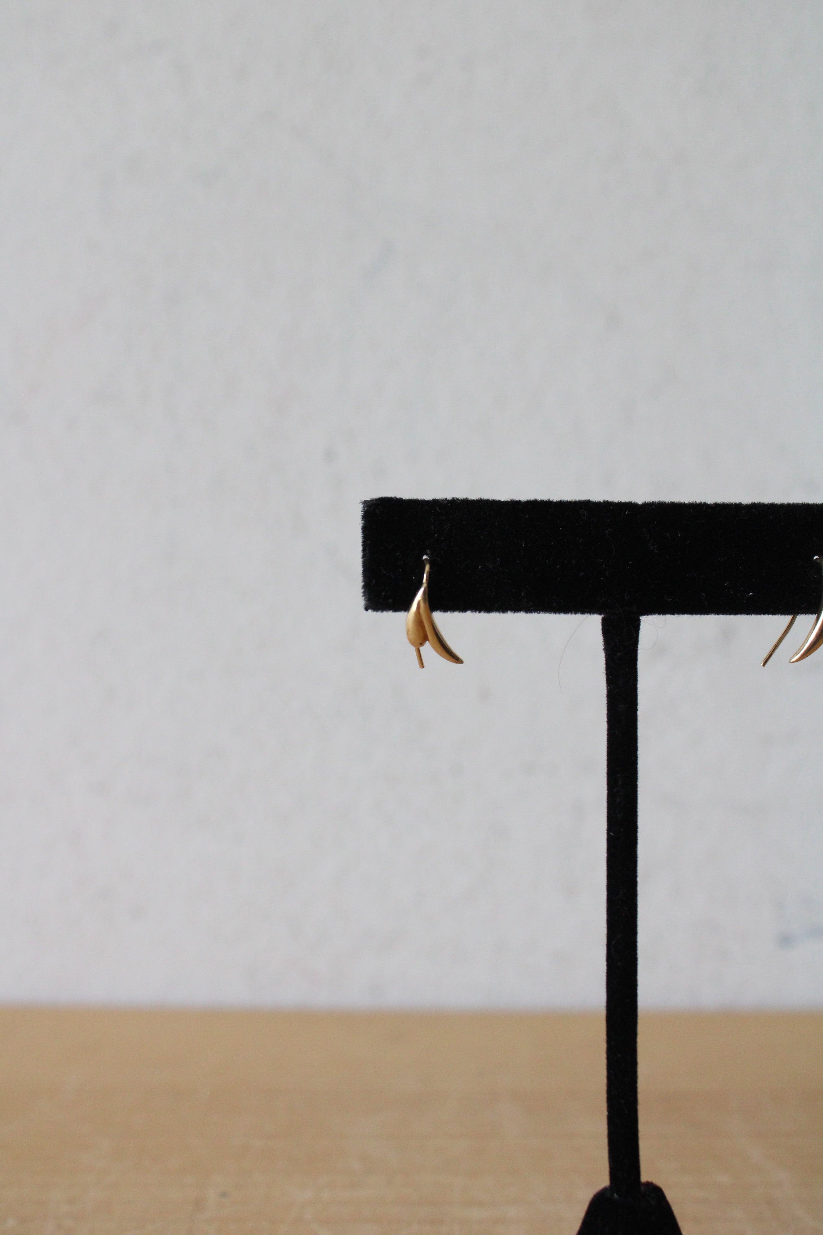 14K Gold Wave Ear Climber Earrings