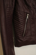 Guess Burgundy Pleather Jacket | M