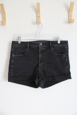 American Eagle Super Hi-Rise Black Shortie Shorts | 14