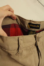 Stanley Tan Cargo Fleece Lined Relaxed Fit Pants | 38x30