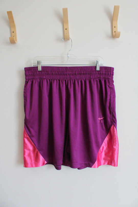 Nike Dri-Fit Purple & Pink Basketball Shorts | 1X