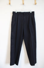 Lands' End Tailored Fit Navy Dress Pants | 34