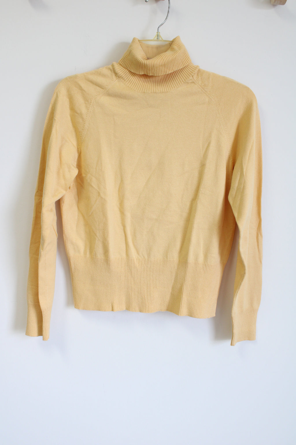 Talbots Yellow Knit Turtleneck Sweater | S