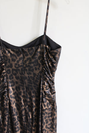 NEW Joseph Ribkoff Leopard Print Brown & Black Dress | 10