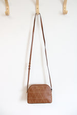 Michael Kors Adele Brown Gold Studded Dome Crossbody Bag