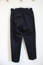 Lands' End Tailored Fit Navy Dress Pants | 34