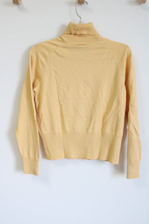 Talbots Yellow Knit Turtleneck Sweater | S