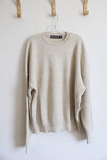 David Taylor Cream Chunky Knit Sweater | 3XL