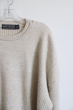 David Taylor Cream Chunky Knit Sweater | 3XL