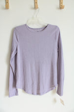 NEW SO Lavender Waffle Knit Long Sleeved Top | M