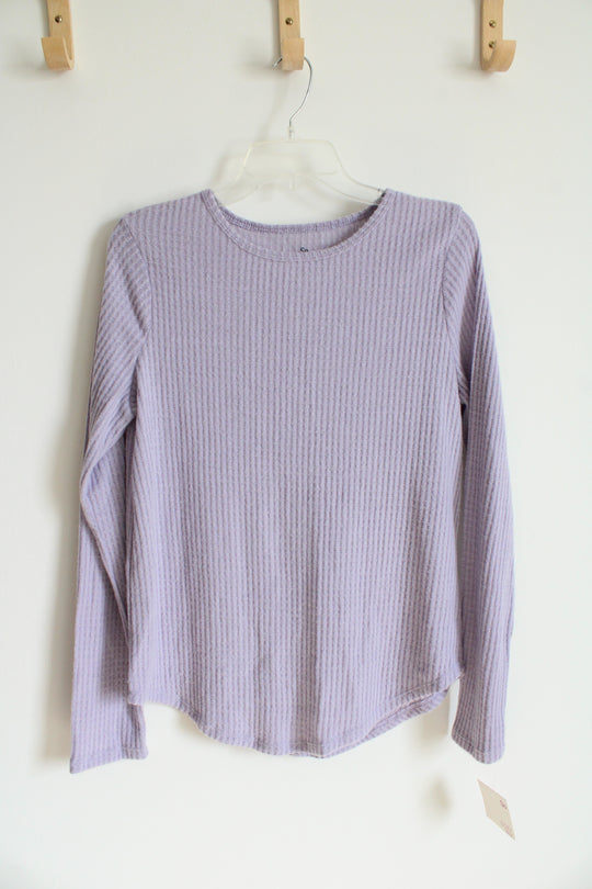 NEW SO Lavender Waffle Knit Long Sleeved Top | M
