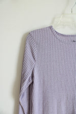 NEW SO Lavender Waffle Knit Long Sleeved Top | M