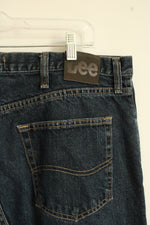 Lee Dark Wash Regular Fit Straight Leg Jeans | 40x30