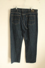 Lee Dark Wash Regular Fit Straight Leg Jeans | 40x30