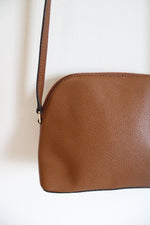 Michael Kors Adele Brown Gold Studded Dome Crossbody Bag