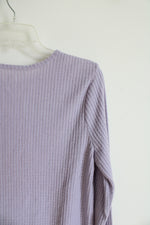 NEW SO Lavender Waffle Knit Long Sleeved Top | M
