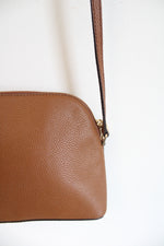 Michael Kors Adele Brown Gold Studded Dome Crossbody Bag