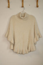 Akemi + Kin Ivory Fuzzy Cape with Sleeves | OS
