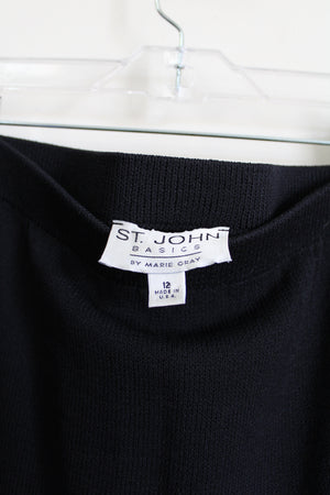 St. John Basics By Marie Gray Black Knit Skirt | 12