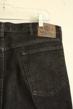 Wrangler Black Denim Straight Leg Jeans | 36x29