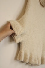 Akemi + Kin Ivory Fuzzy Cape with Sleeves | OS