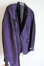 NEW International Concepts Milan Slim Fit Eggplant Purple Blazers | L