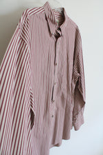 Cabela's Red & Beige Striped Button Down Shirt | XL