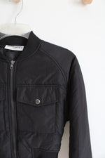 No Boundaries Black Cropped Bomber Jacket | XXS