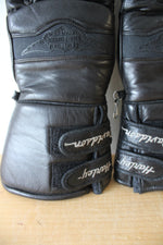 Vintage Harley-Davidson Black Leather Riding Gloves | M