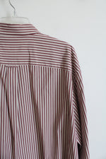 Cabela's Red & Beige Striped Button Down Shirt | XL