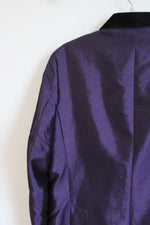 NEW International Concepts Milan Slim Fit Eggplant Purple Blazers | L