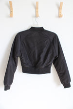 No Boundaries Black Cropped Bomber Jacket | XXS