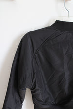 No Boundaries Black Cropped Bomber Jacket | XXS