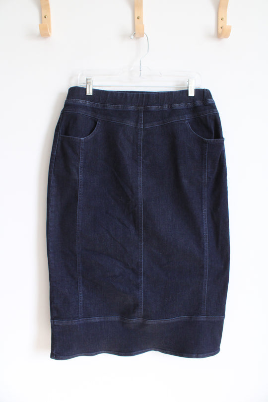 Christopher & Banks Dark Wash Denim Skirt | 10
