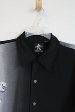 Elvis Presley Black Button Down Short Sleeved Shirt | M