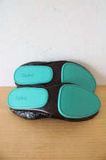 Tieks Black Crinkle Patent Leather Ballet Flats | Size 8