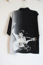 Elvis Presley Black Button Down Short Sleeved Shirt | M