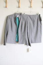 NEW Calvin Klein Gray Stone Skirt Suit Set | 6