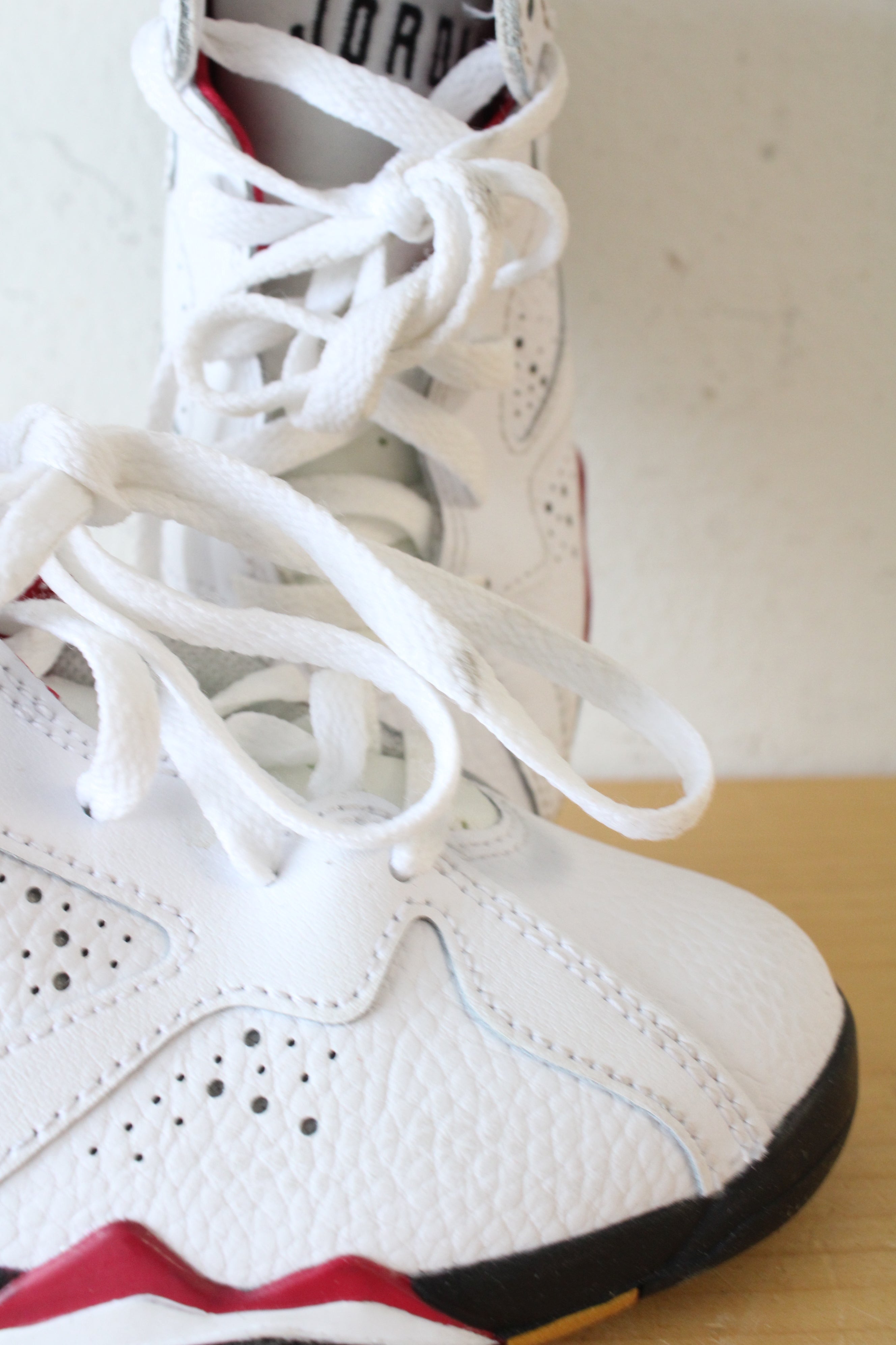 Air Jordan 7 Retro Cardinal White Black & Red Shoes | 12C