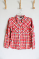 Core Concepts Orange Plaid Button Down Shirt | S