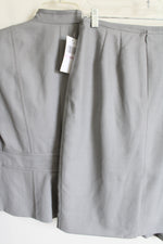 NEW Calvin Klein Gray Stone Skirt Suit Set | 6