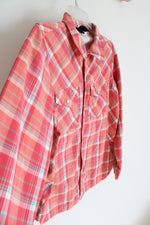 Core Concepts Orange Plaid Button Down Shirt | S