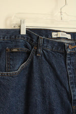Lee Dark Wash Regular Straight Fit Jeans | 42x30