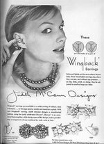 Vintage Judith McCann Wingback Earrings | Set Of 4