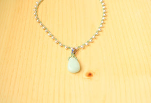 Genuine Pearl Blue Beaded Necklace
