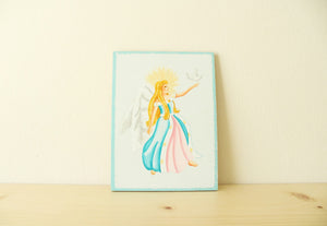 NEW Angel Painted Wooden Wall Hanging Décor | 6X8" | Several Available